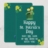 Modern Happy St. Patrick's Day Blessing Einladung (Vorne/Hinten)