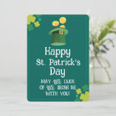 Modern Happy St. Patrick's Day Blessing Einladung (Stehend Vorderseite)