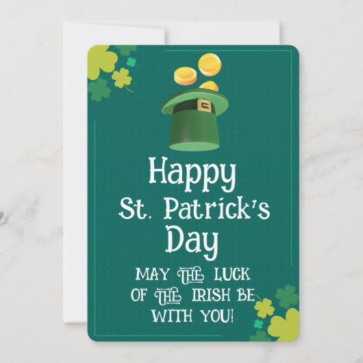 Modern Happy St. Patrick's Day Blessing Einladung (Vorderseite)