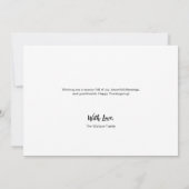 Modern Happy Thanksgiving Custom Foto Herbstlaub Karte (Rückseite)