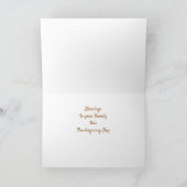 Modern Happy Thanksgiving Day Card Karte (Innenseite)