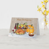 Modern Happy Thanksgiving Day Card Karte (Gelbe Blume)