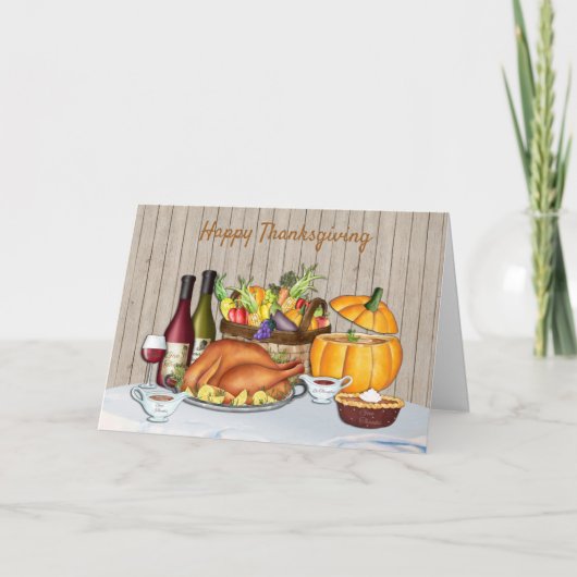 Modern Happy Thanksgiving Day Card Karte (Vorderseite)
