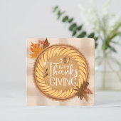 Modern Happy Thanksgiving Dinner Einladung (Stehend Vorderseite)