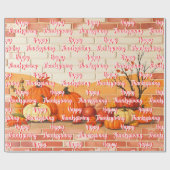 Modern Happy Thanksgiving Schöner Fall Geschenkpapier (Flach)