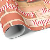 Modern Happy Thanksgiving Schöner Fall Geschenkpapier (Rolleneckpunkt)
