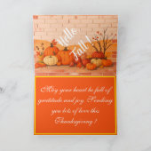 Modern Happy Thanksgiving Schöner Fall Karte (Innenseite)