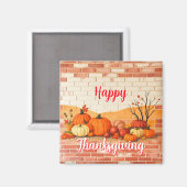 Modern Happy Thanksgiving Schöner Fall Magnet (Vorderseite/Rückseite)