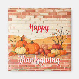 Modern Happy Thanksgiving Schöner Fall Magnet