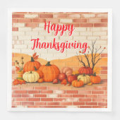 Modern Happy Thanksgiving Schöner Fall Serviette (Vorderseite)