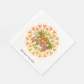 Modern Happy Thanksgiving Seamless Foliage Mandala Serviette (Ecke)