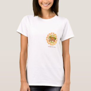 Modern Happy Thanksgiving Seamless Foliage Mandala T-Shirt