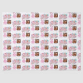 Modern Happy Valentines Day with One square Photo Seidenpapier (Vorderseite)