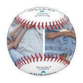 Modern Happy Vatertag 2 Foto Keepake Baseball (Vorderseite)