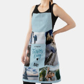 Modern Happy Vatertag Foto Collage Custom Schürze (InSitu)