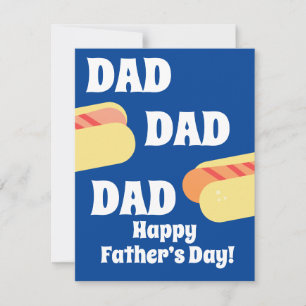 Modern Happy Vatertag Hotdog BBQ Dad Blau 