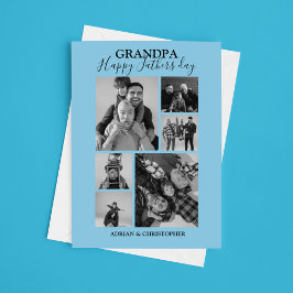 Modern Happy Vathers Day Foto Collage Feiertagskarte