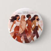 Modern Happy Women's Day Celebration March 8  Button (Vorderseite)
