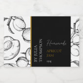 Modern hausgemachte Apricot-Marmelade Lebensmitteletikett (Einzelnes Label)