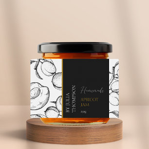 Modern hausgemachte Apricot-Marmelade Lebensmitteletikett