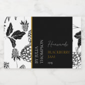 Modern hausgemachte BlackBerry-Jam-Label Lebensmitteletikett (Einzelnes Label)