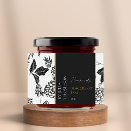 Modern hausgemachte BlackBerry-Jam-Label Lebensmitteletikett