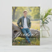 Modern He Did It Abiturient Ankündigung (Stehend Vorderseite)