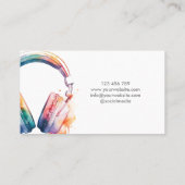 Modern Headphones DJ Songwriter Music Singer Visitenkarte (Rückseite)
