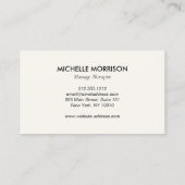 Modern Healing Hands Massage Ivory Loyalty Card Treuekarte (Rückseite)