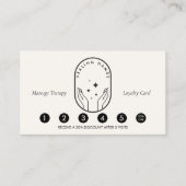 Modern Healing Hands Massage Ivory Loyalty Card Treuekarte (Vorderseite)