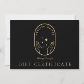 Modern Healing Hands Massage Therapy Gift Card Mitteilungskarte (Vorderseite)