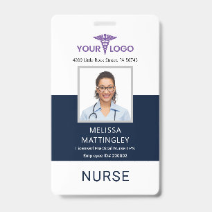 Modern Health Business Logo Mitarbeiter Foto ID Ausweis