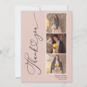 Modern Heart Abschluss Danke Karte (Vorderseite)