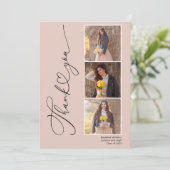 Modern Heart Abschluss Danke Karte (Stehend Vorderseite)