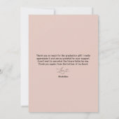 Modern Heart Abschluss Danke Karte (Rückseite)