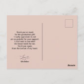 Modern Heart Abschluss Danke Karte (Rückseite)