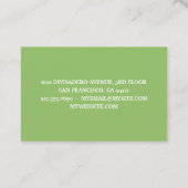 Modern Heart Green I Liebe Avocado Zitat Visitenkarte (Rückseite)