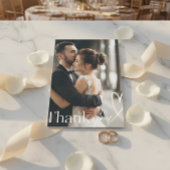 Modern Heart Minimalist Photo Wedding Dankeskarte