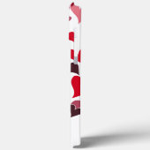 Modern Heart Pattern Monogram Girly Stylish Case-Mate iPhone Hülle (Rückseite / Links)