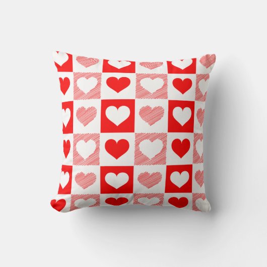 Modern Heart Pattern Throw Pillow - Romantic  Kissen (Vorderseite)
