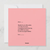  MODERN  HEART PINK VALENTINES DAY   FEIERTAGSKARTE (Rückseite)