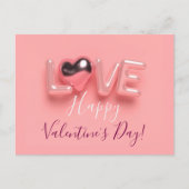  MODERN  HEART PINK VALENTINES DAY   FEIERTAGSPOSTKARTE (Vorderseite)