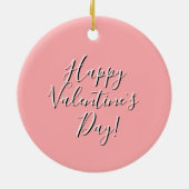  MODERN  HEART PINK VALENTINES DAY   KERAMIK ORNAMENT (Hinten)