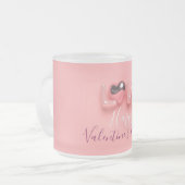  MODERN  HEART PINK VALENTINES DAY   MATTGLASTASSE (Vorderseite Links)
