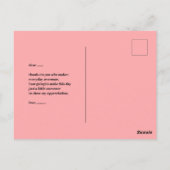  MODERN  HEART PINK VALENTINES DAY   POSTKARTE (Rückseite)