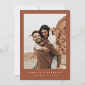 Modern Heart Save the Date Kalender Fotokarte (Rückseite)