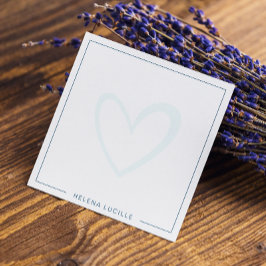 Modern Heart Watermark Einfache Note Card Mitteilungskarte