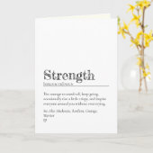 Modern Heartfelt Encouragement Strength Definition Karte (Gelbe Blume)