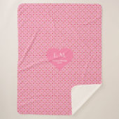 Modern Hearts I Love You Personalized Valentine  Sherpadecke (Vorderseite)