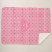 Modern Hearts I Love You Personalized Valentine  Sherpadecke (Vorderseite (Horizontal))